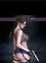 Lara Croft TombRider Handmade 25 cm 3D statue/figure Handmade collectible