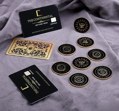 JOHN WICK CONTINENTAL ADJUDICATOR GOLD COINS HOTEL CARD COLLECTORS COSPLAY PROP