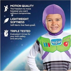 NEW Disney Official Toy Story Classic Buzz Lightyear Costume Kids 5-6 YEARS