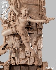 3D Printed Fan Art Lara Croft Sculpture by Wicked3d