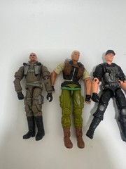 Vintage 2000s Hasbro G.I. Joe Action Figures Lot of 5 Duke Cobra Commander