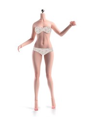 Makeup 1/6 Flexible Pale Skin Large Breast Female Figure Body Female Model Toy