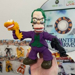 RARE HOMER AS JOKER FROM BATMAN DC7″ FIGURE MEXICO DESIGNER ART TOY MARTIN LOPEZ