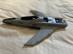 Vtg 1986 Hasbro G.I. Joe X-30 Gray Conquest Fighter Jet Aircraft Toy Airplane