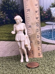 1:24 1950 Dollhouse Bathing Beauty Modest Suit Inspired by Marx