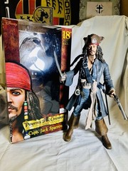 NEW Open Box Talking 18” Jack Sparrow Pirates of the Caribbean Black Pearl NECA