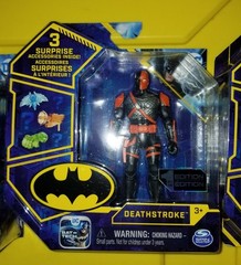 2021 Spin Master DC, Caped Crusader 4in: Deathstroke, Robin, Batwing. Lot of 3