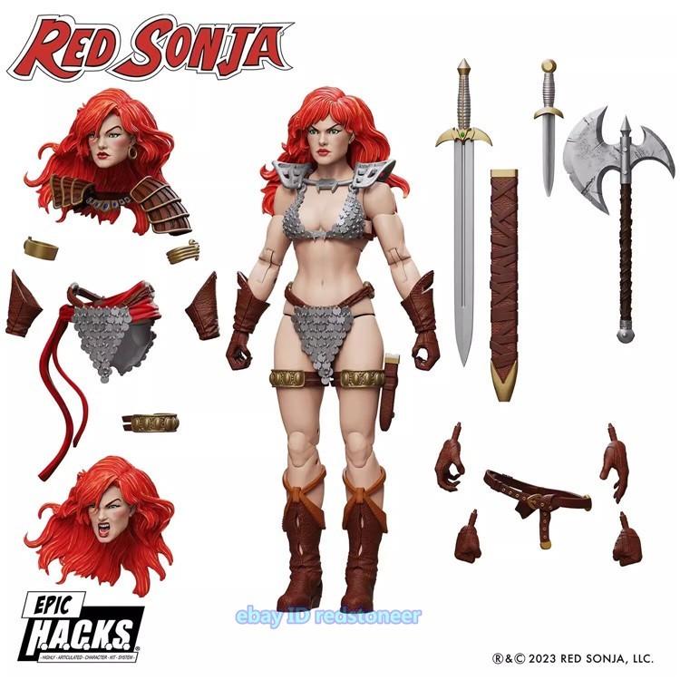 Boss Fight Studio Red Sonja 1/12 Female Action Figure Collection Deluxe Version