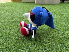 HOMEMADE Sonic the Fighters Hedgehog Metal Sonic Plush Hue Hue Hue 1995 w/ Art
