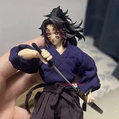 1/12 Demon Slayer Kokushibo Male Head Carving For 6″ Romankey VTOYS Figure Body