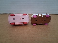 Lot Of 2 Shopkins Cutie Cars Pink Cat & Brown And White Dog. Read