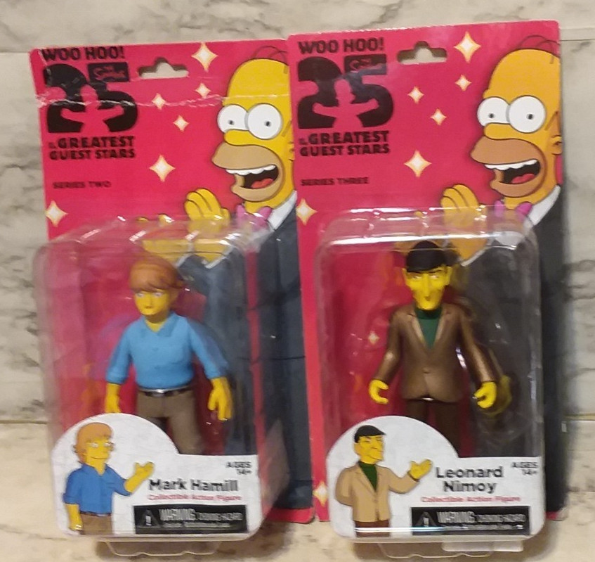 2 New NECA Simpsons 25th Anniversary Action Figures Leonard Nimoy & Mark Hamill