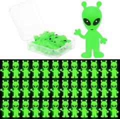 30 Pcs Mini Alien Figures Glow in the Dark, Small Luminous Little Tiny Alien Fig