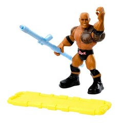 @WWE Knuckle Crunchers The Rock Action Figure&Accessories Bone Crushing Sounds🆕