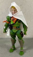 SU-375-NDHC-WT: White Wired hood cape for 3.75″ Acid Rain Star Wars (No Figure)