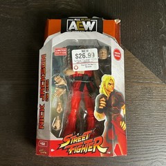 All Elite Wrestling x Street Fighter Nick Jackson Ken Action Figure AEW NIB