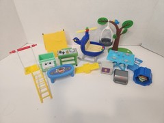 Lot Of 40 Peppa Pig Figures Accessories Helicopter TV Table Grill Tent Playgound