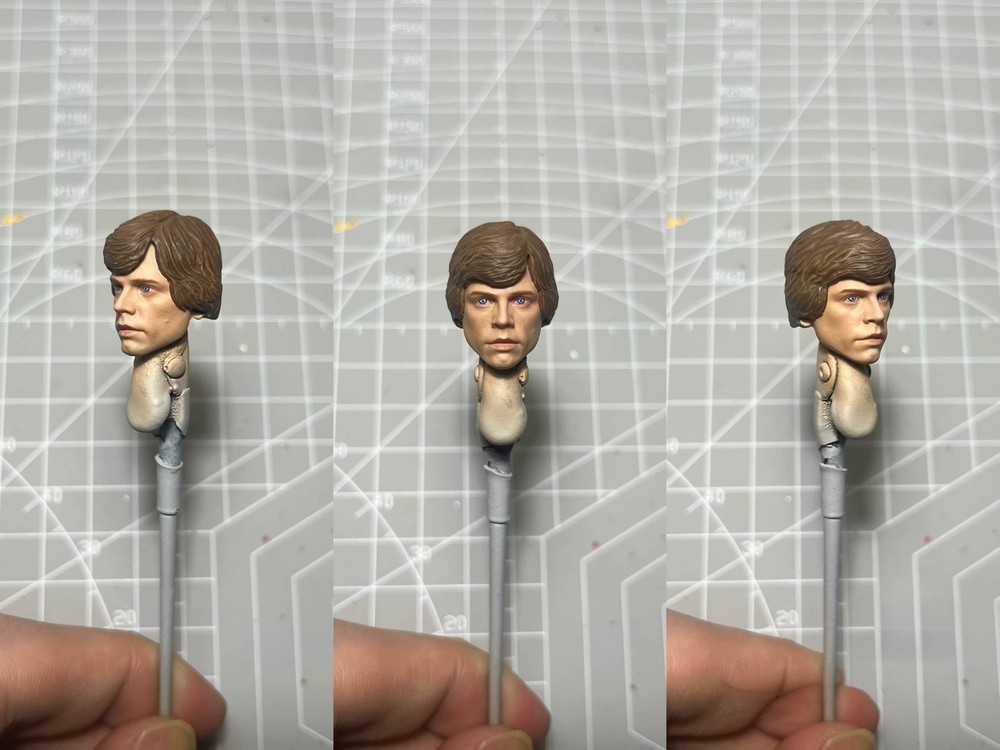 1/12 Painted Mark Hamill Young Luke Head Carved Fit For 6” ML Action Figure