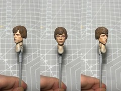 1/12 Painted Mark Hamill Young Luke Head Carved Fit For 6” ML Action Figure