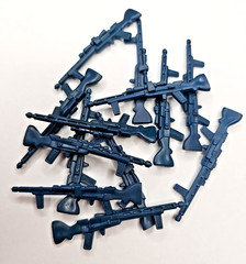 Vtg 1980 Star Wars Imperial Hoth Stormtrooper Dengar Rifle Original Kenner Blue