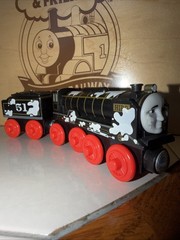 HIRO THOMAS FRIENDS TRAIN WOODEN Railway #51 Japanese STICKY SPILL VARIANT SAD