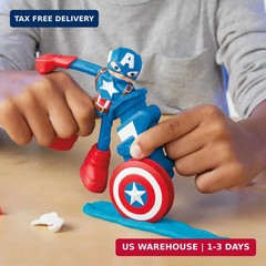 Play-Doh Marvel Hero Adventure Playset, 3 Marvel Action Figures with Wearable To