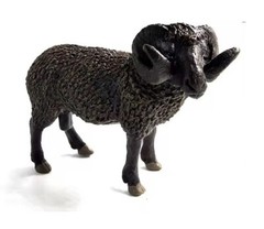 Black Male Sheep Animal Toy PVC Action Figure Doll Kids Model Toys Party Gifts