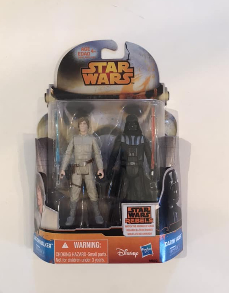 Hasbro Star Wars 3.75 Rebels MS03 Luke Skywalker Darth Vader Bespin MOC