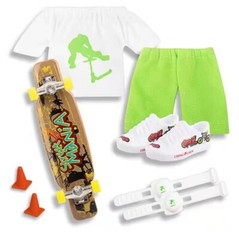 Finger Board Skateboard Set With Pants and Shoes