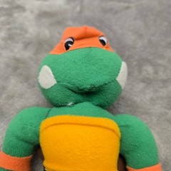 Vintage 1989 TMNT Michelangelo Plush Ace Novelty Teenage Mutant Hero Turtles 9″