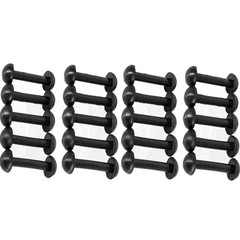 20Pcs For Motu Leg Band Replacement Connectors For Vintage Figures Black Rubber