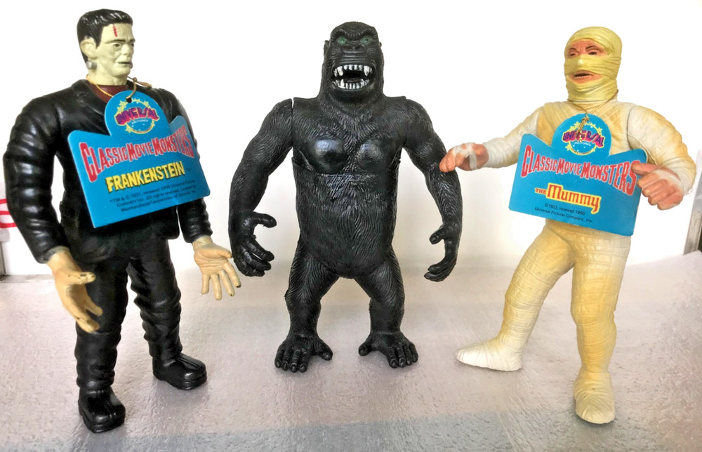 Vintage 1986 Imperial Universal Monsters Figure Lot Mummy Frankenstein King Kong