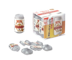 Random Japan 6-Pack Beer Cans 1/12 Action Figure Prop Blind Box Gashapon Toy