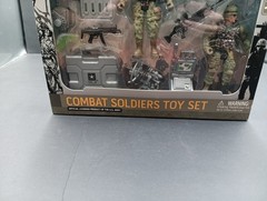 U.S. Army 3 3/4″ Poseable Combat Soldiers & Weapons Toy Set Free Ship! T2001