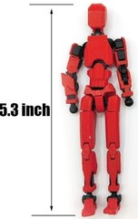 5.3 Inch T13 Action Figure Assembly Completed Dummy Lucky 13 Action Figure Red