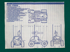 GI JOE Vintage BLUEPRINTS INSTRUCTIONS sheet A.W.E. STRIKER 1985