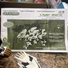 2002 Hasbro Tomy Zoids White Liger Zero Action Figure Robot Lion Tiger UNTESTED