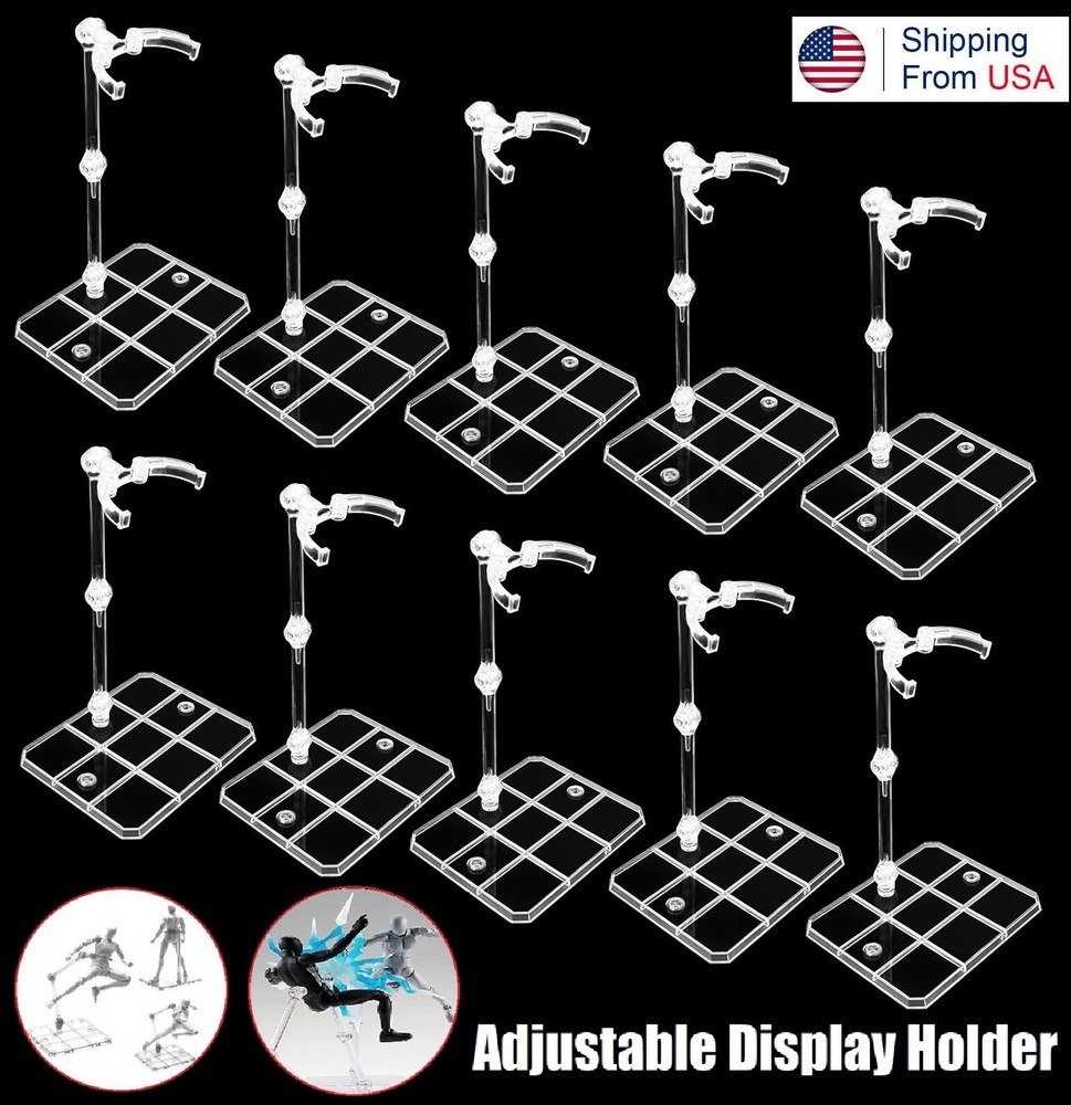 10 × Adjustable Action Figure Display Holder Base Doll Model Support Stand USA