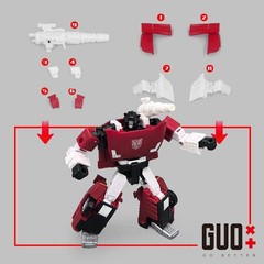 For SS Devastation Sideswipe Tail Spoiler Shoulder Gun Filler Upgrade Kits