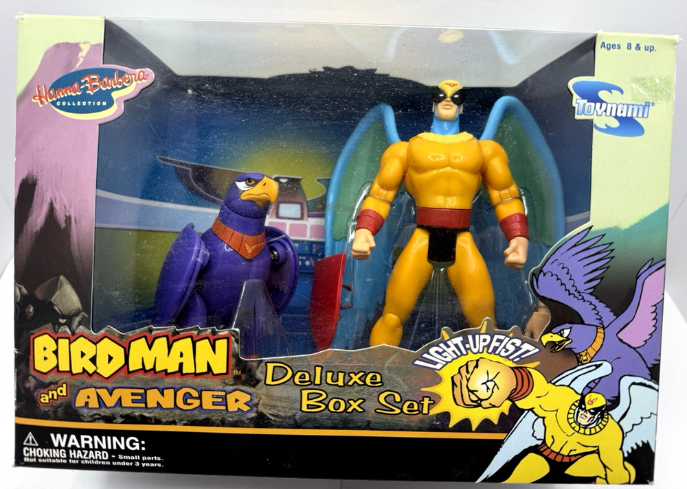 NEW Toynami Hanna-Barbera Birdman and Avenger Deluxe Box Set Figure Vintage