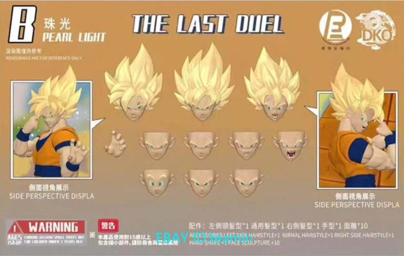 RE DKO 1/12 The Last Duel Son Goku Full Power Head Sculpt B Pearl Light Ver.