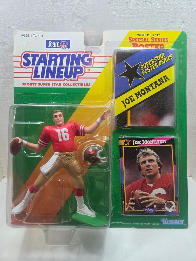 1992 STARTING LINEUP KENNER NIP JOE MONTANA SAN FRANCISCO 49ERS FREE SHIPPING