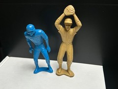 Vintage Marx Plastic Baseball Football Action Figures 60’s Lot of 2