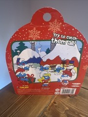 The Smurfs Holiday Gift Pack~Papa Smurfette Jokey Sleigh Figures Christmas Santa