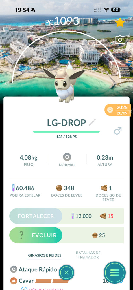 Shiny Eevee Cancún Background Pokemon