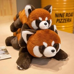60cm Cute Panda Plushie Toy Lifelike Red Panda Stuffed Animals Raccoon Plush Toy