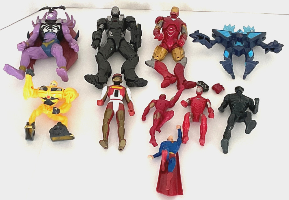 Action Figures Super Heroes Villains Mixed Figures Assorted Brands Sizes Variety