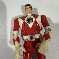 Lot of 4 Power Ranger Action Figures, Red, Green, Yellow and Pink w Accessories