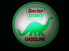 Retro Sinclair Dino gasoline lightbox sign retro logo light box with stand