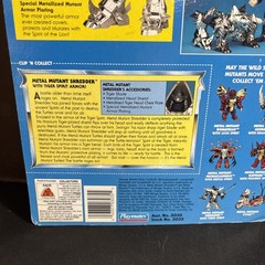 SHREDDER METAL MUTANTS ACTION FIGURE TMNT NINJA TURTLES PLAYMATES CARD NEAR COMP